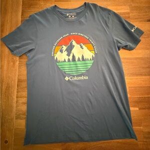 Columbia Men’s Blue Graphic Mountain T-Shirt